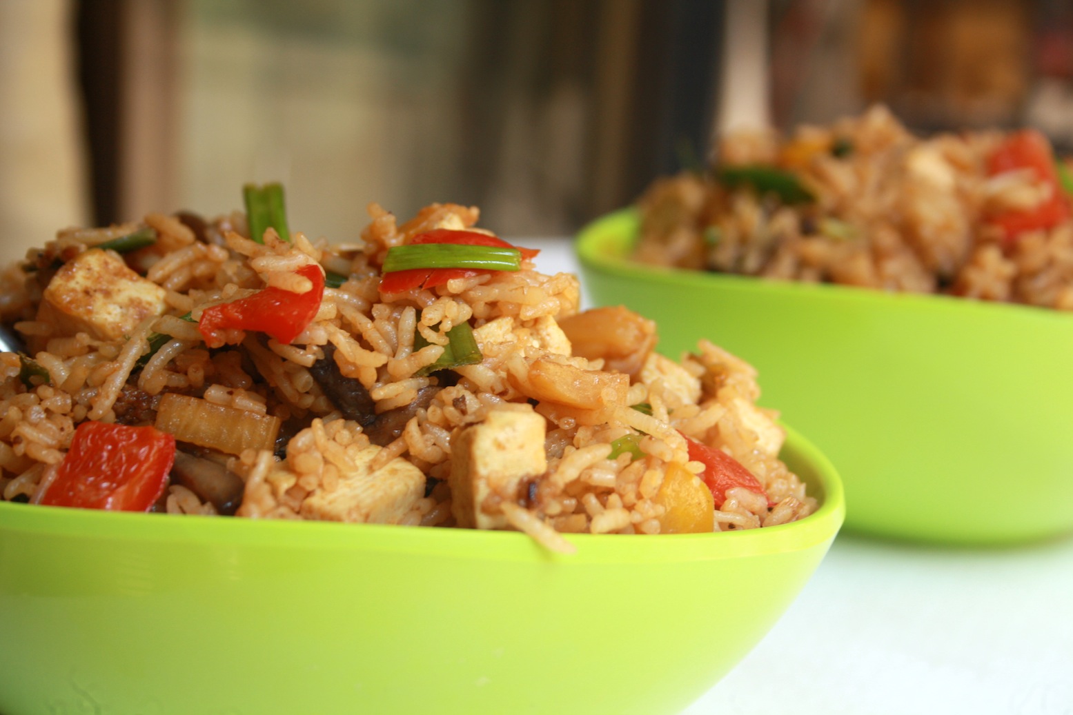 Thai Vegetable Rice With Tofu and Pineapple A Delicatesse