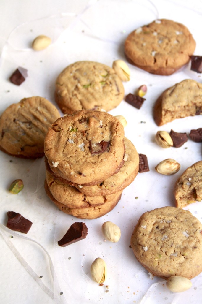 Salted Chocolate Pistachio Cookies