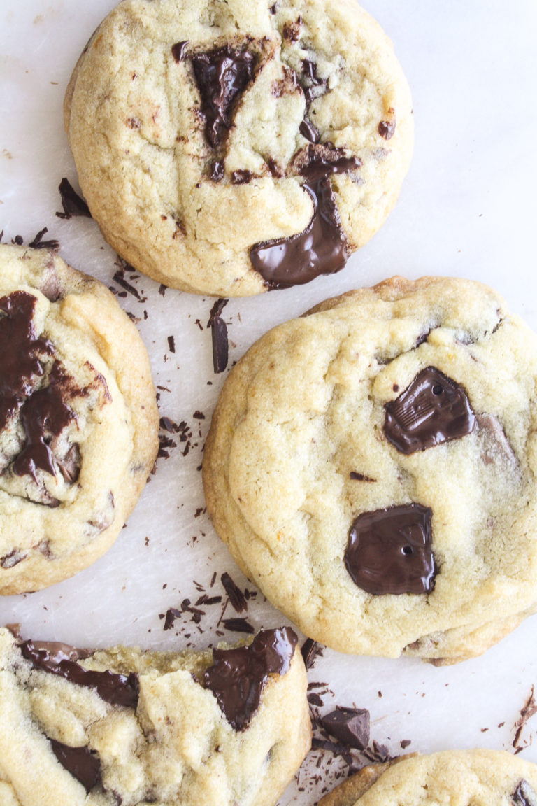 Gooey Chocolate Chunk Orange Cookies