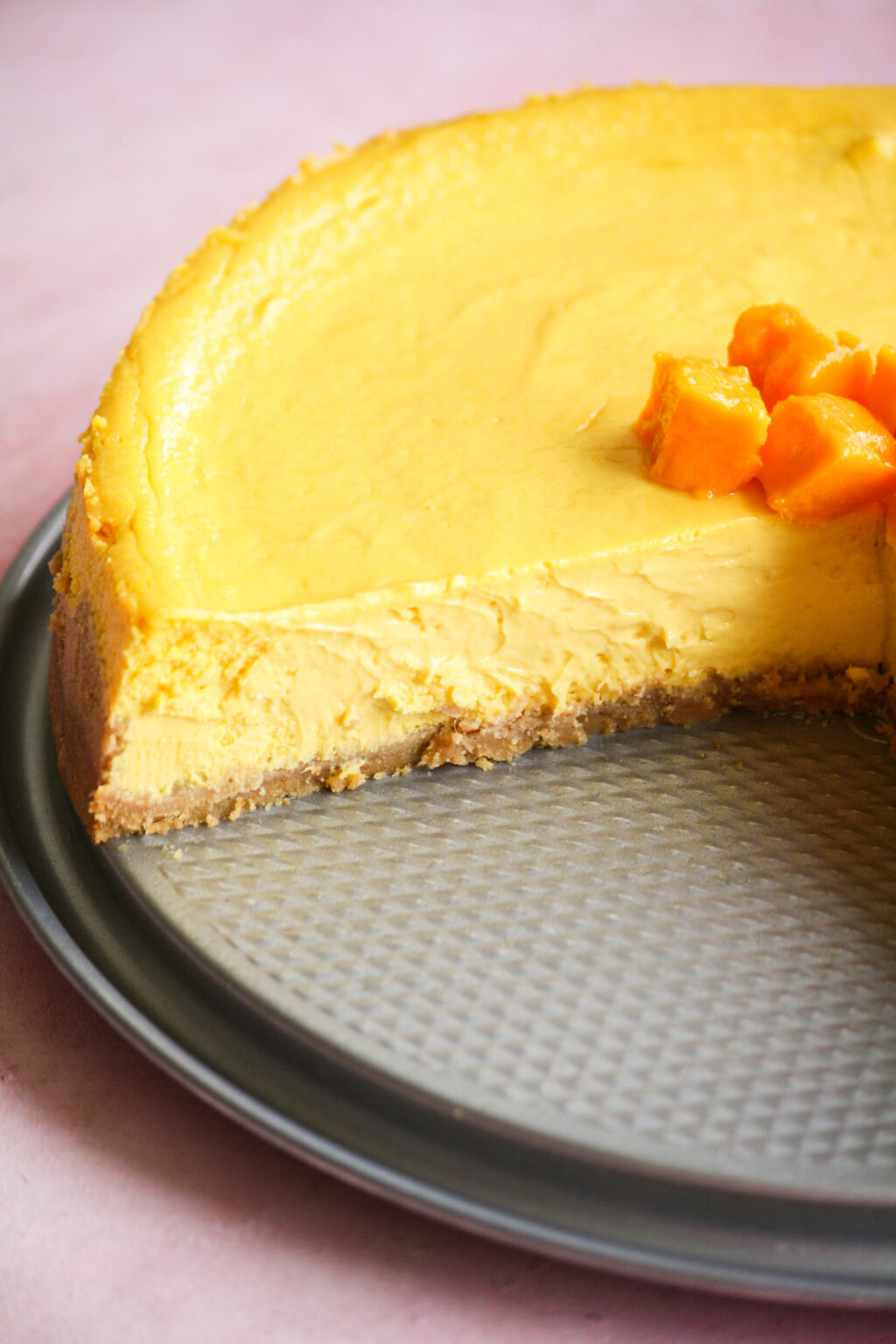 Baked Mango Cheesecake The Desserted Girl