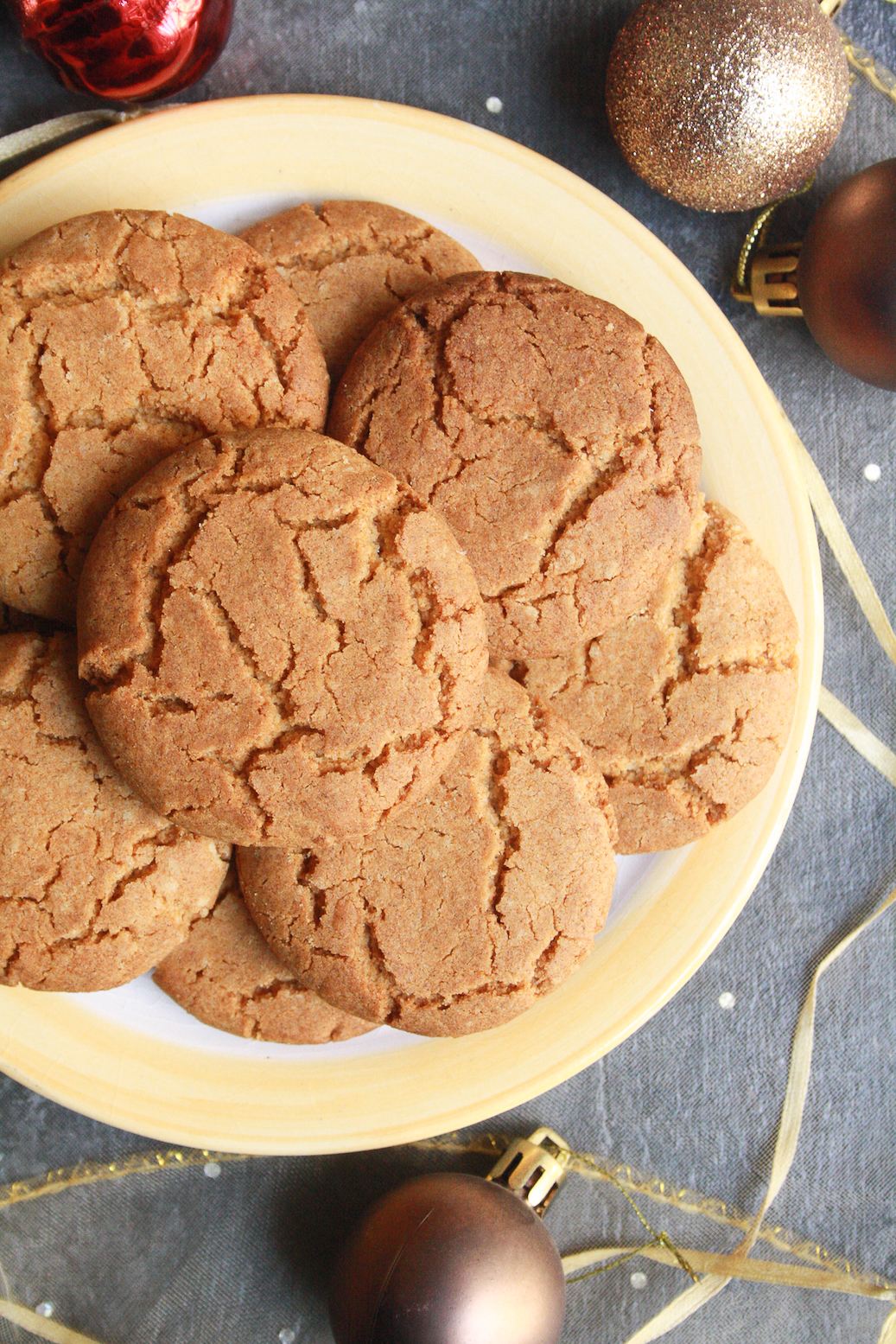 Perfectly sweet and spicy ginger biscuits waiting to be dunked into a mug of hot tea!