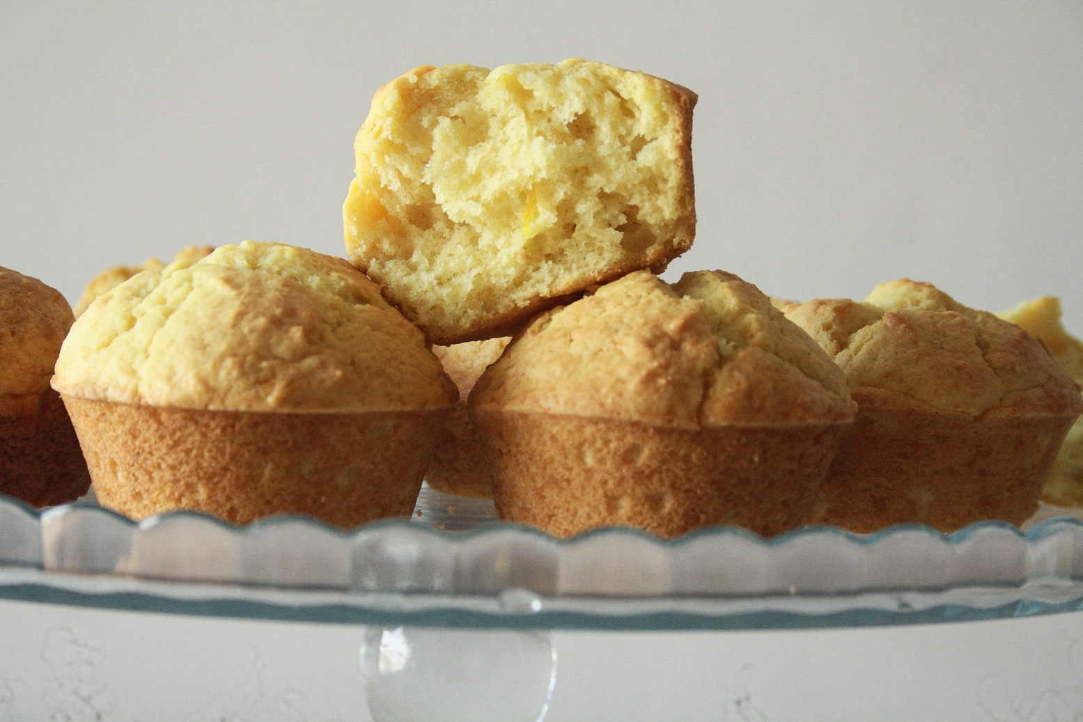 Fluffy, citrusy muffins with fresh orange juice and creamy ricotta.