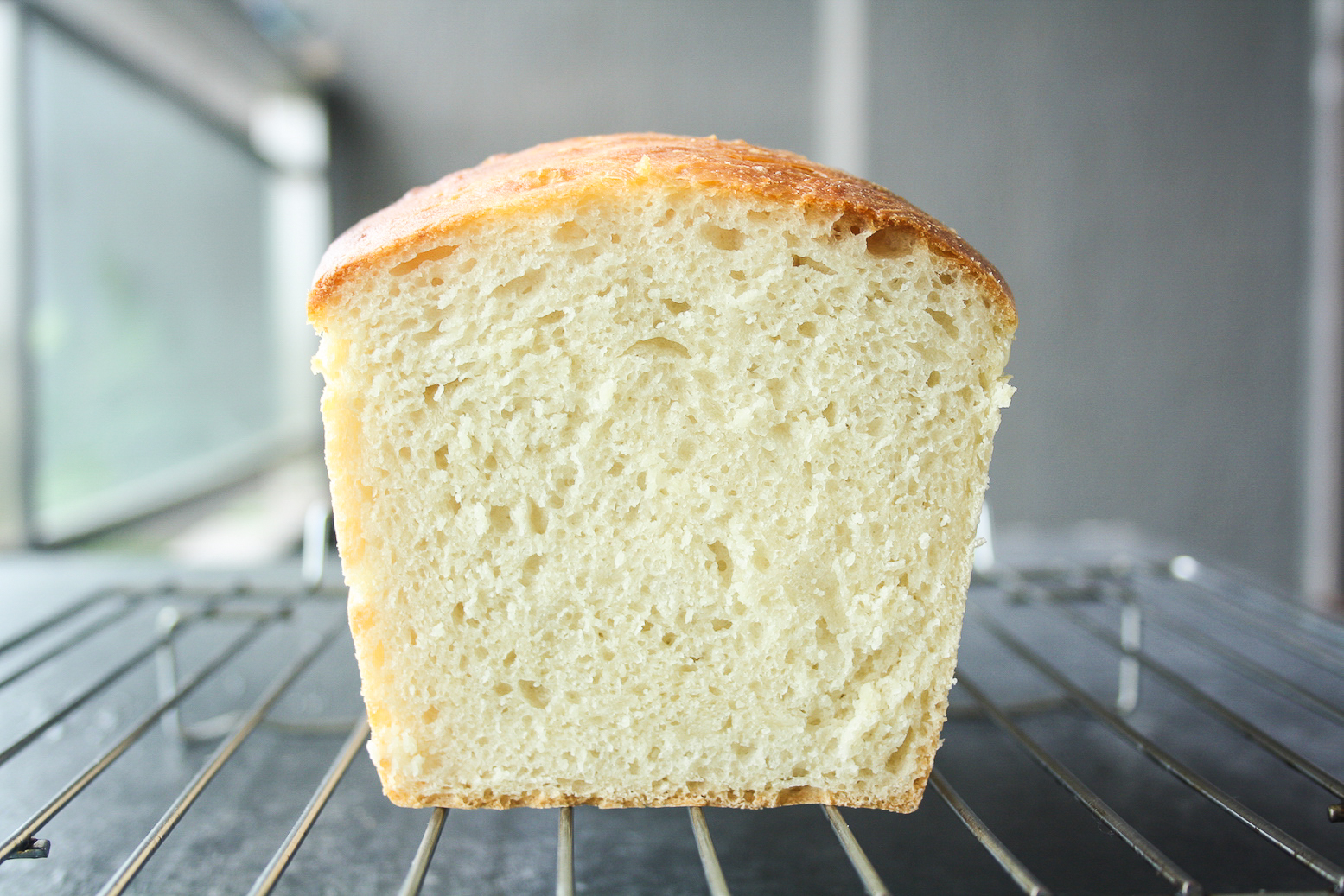 Homemade, tender, chewy white bread!
