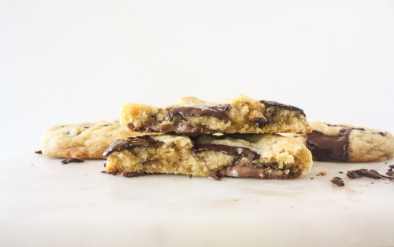 Crispy-edged, chewy-centered cookies filled with melty chocolate and orange zest!