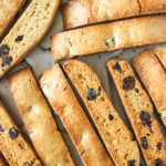 Classic crunchy biscotti infused with orange zest and lots of cranberries!