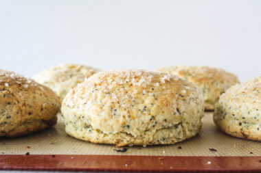 Tender scones bursting with fresh orange zest and poppy seeds!