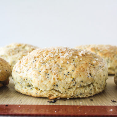 Tender scones bursting with fresh orange zest and poppy seeds!