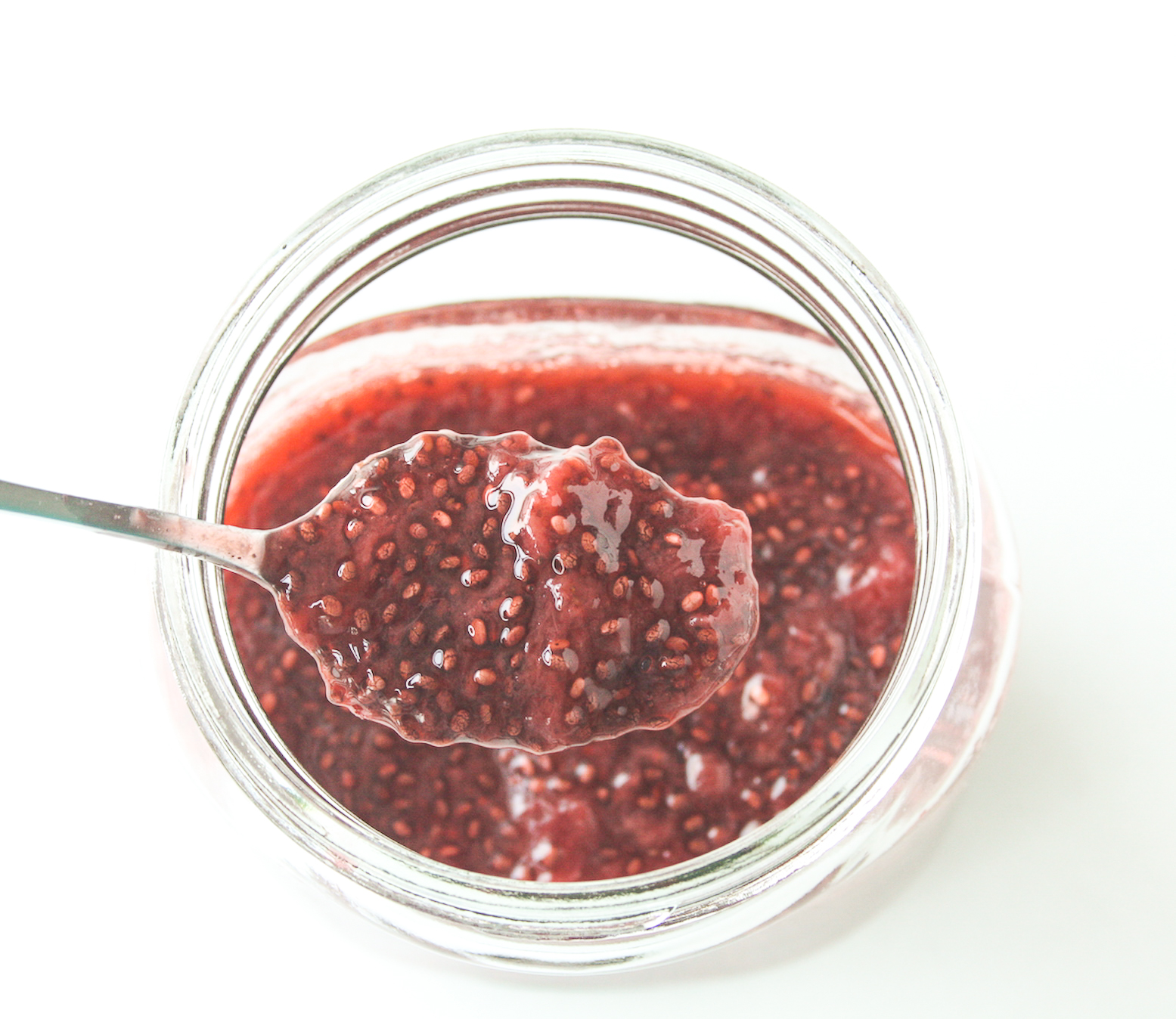 Super easy strawberry chia jam infused with orange zest and no refined sugar!
