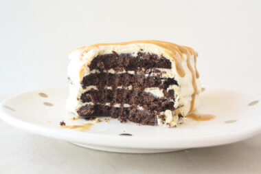 Easy and delicious icebox cakes with homemade chocolate cookies and peanut butter whipped cream!