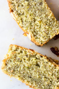 A fragrant loaf cake with ground almonds, pistachios and lemon zest