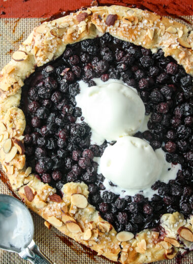 Buttery, flaky, rustic galette loaded with juicy blueberries!