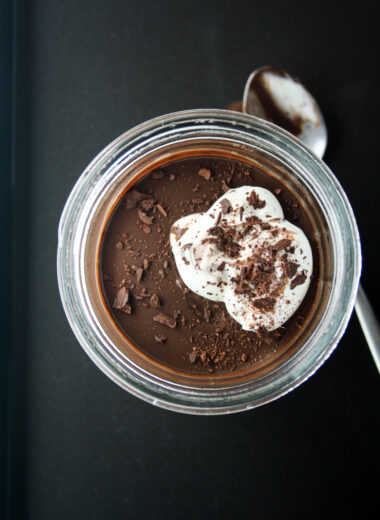 Creamy, bittersweet chocolate pudding sweetened with dates!