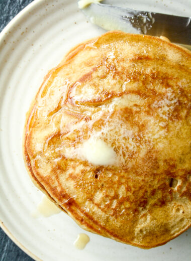 Super easy, soft and fluffy cornmeal pancakes!