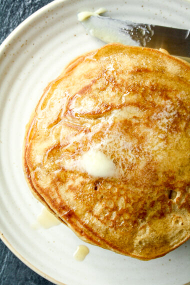 Super easy, soft and fluffy cornmeal pancakes!