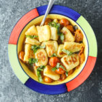 Pan-fried gnocchi in a delicious burst cherry tomato sauce!