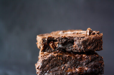 Rich, fudgy, extra dark brownies!