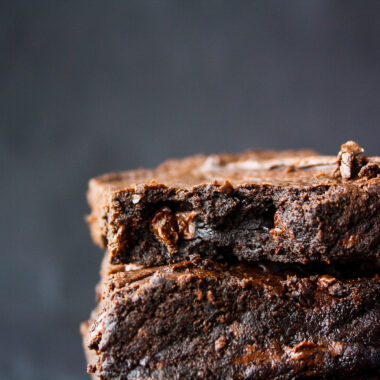 Rich, fudgy, extra dark brownies!