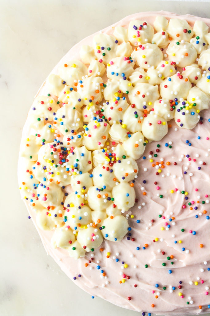 Funfetti Cake with Cream Cheese Frosting – The Desserted Girl