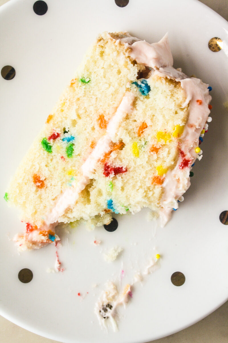 Funfetti Cake with Cream Cheese Frosting – The Desserted Girl