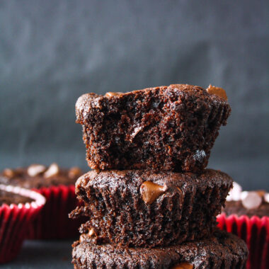 Rich triple chocolate muffins that taste like brownies!