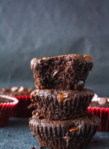 Rich triple chocolate muffins that taste like brownies!