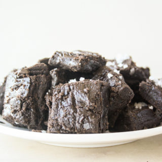 Homemade from-scratch fudge made with dark cocoa