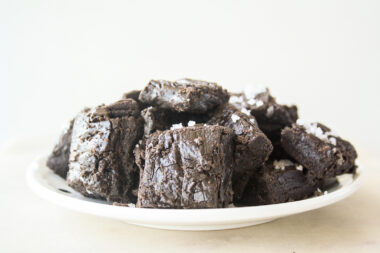 Homemade from-scratch fudge made with dark cocoa