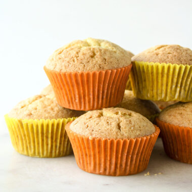 Soft citrusy muffins with fresh orange juice and pulp