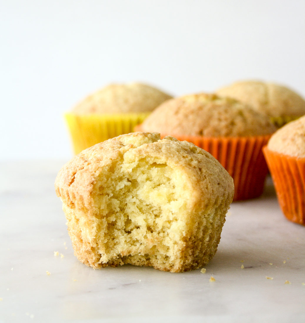 Soft citrusy muffins with fresh orange juice and pulp