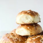 Soft, buttery, eggless rolls with a pretzel-like crust!