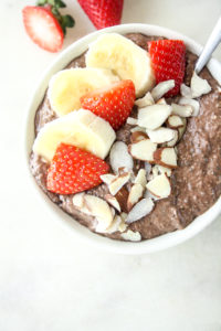 Creamy, healthy, chocolate, cashew and chia pudding