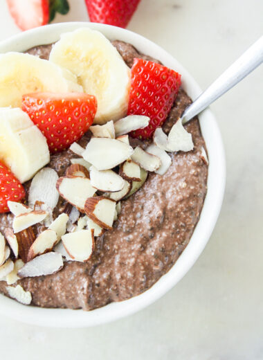 Creamy, healthy, chocolate, cashew and chia pudding