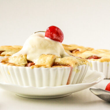 Buttery, flaky mini pies with a fresh cherry filling!