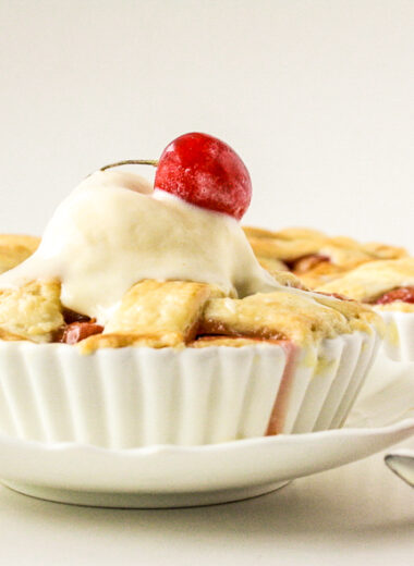 Buttery, flaky mini pies with a fresh cherry filling!