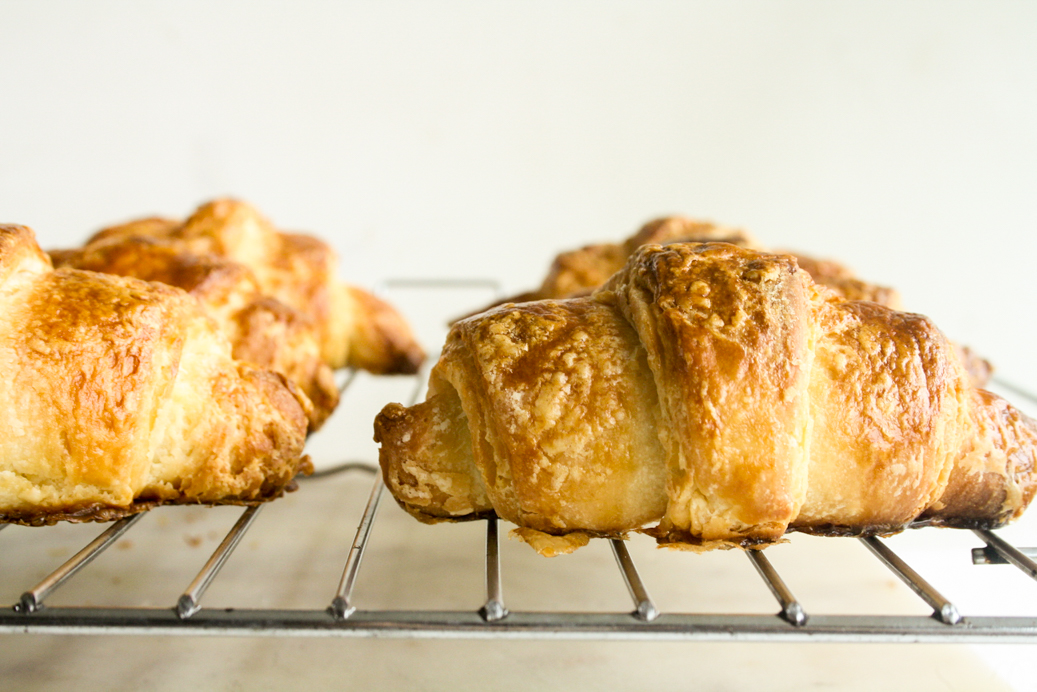 Buttery, fluffy, flaky homemade croissants