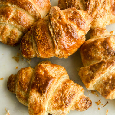 Buttery, fluffy, flaky homemade croissants