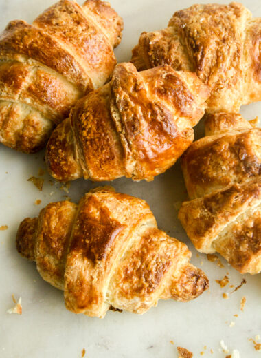 Buttery, fluffy, flaky homemade croissants