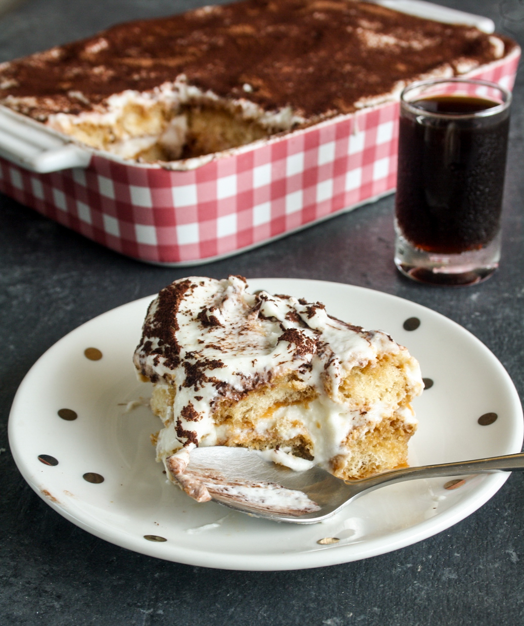 Light and creamy tiramisu with a lovely coffee flavour and eggless topping