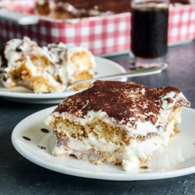 Light and creamy tiramisu with a lovely coffee flavour and eggless topping