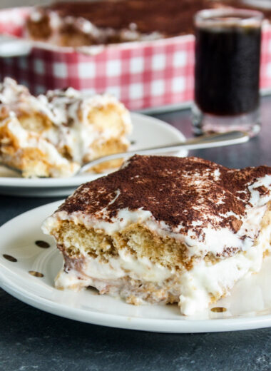 Light and creamy tiramisu with a lovely coffee flavour and eggless topping