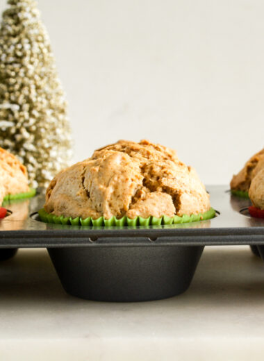 Fluffy, eggless ginger muffins with cinnamon and fresh orange zest