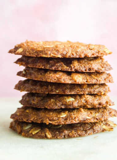 Crisp and buttery coconut oat cookies