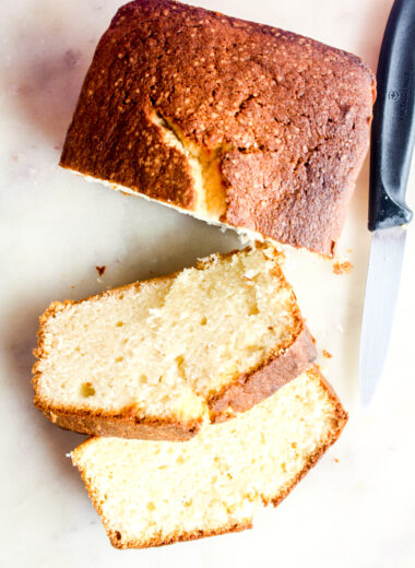 Moist and buttery cream cheese pound cake