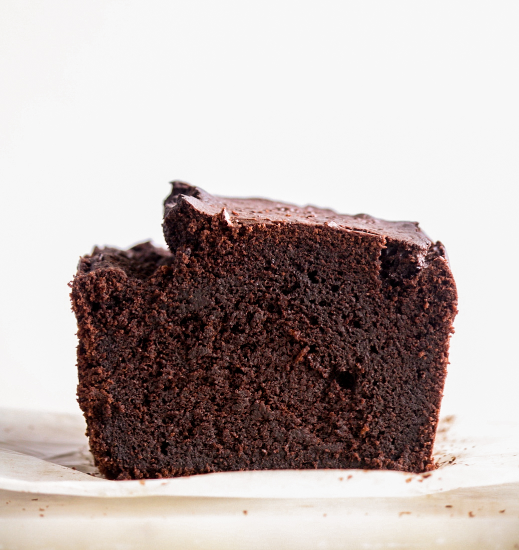 Moist and rich dark chocolate cake