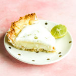 Zesty lemon pie with homemade flaky pie crust and whipped cream
