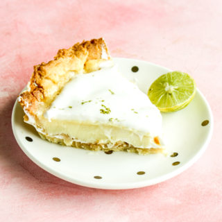 Zesty lemon pie with homemade flaky pie crust and whipped cream