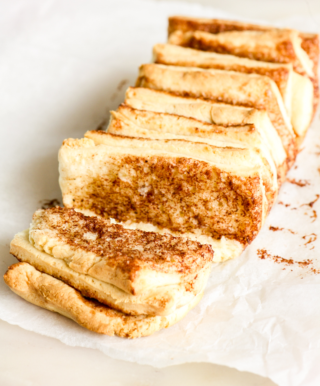 An easy, soft pull-apart mini loaf of bread with cinnamon sugar filling