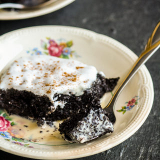 A moist, chocolatey cake soaked in a boozy mixture of cream, condensed milk and evaporated milk