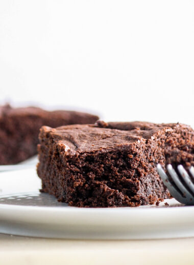 Soft, moist, fudgy chocolate cake made without eggs