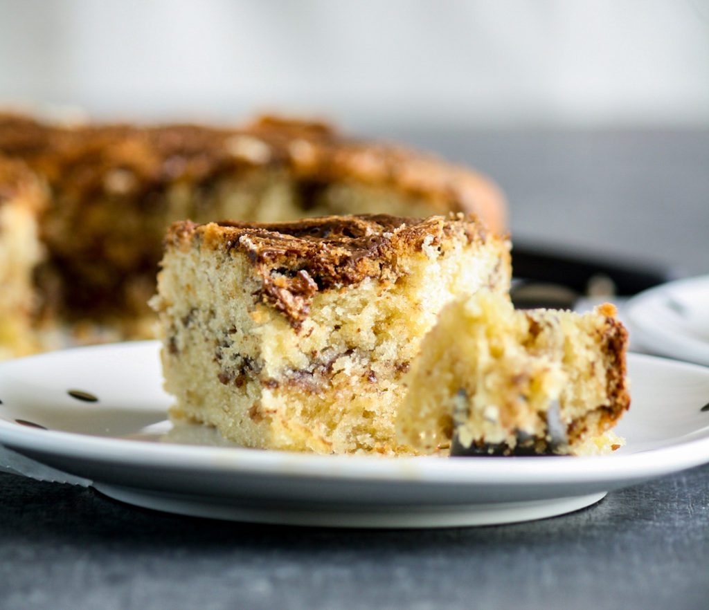 Peanut Butter Nutella Swirl Cake